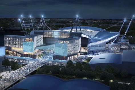 Manchester City szurkolók éneklik a Blue Moont az Etihad Stadionban