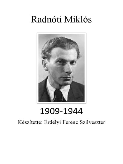 Radnóti Miklós portréja