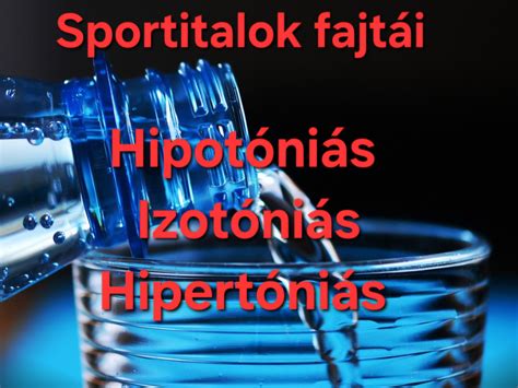 Sportitalok típusai (izotóniás, hipertóniás, hipotóniás) összehasonlítása