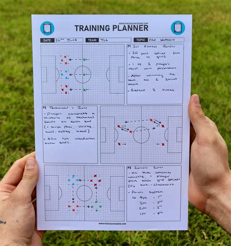 Football training session layout