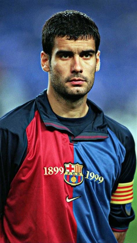 Fiatal Pep Guardiola játékosként az FC Barcelona mezében