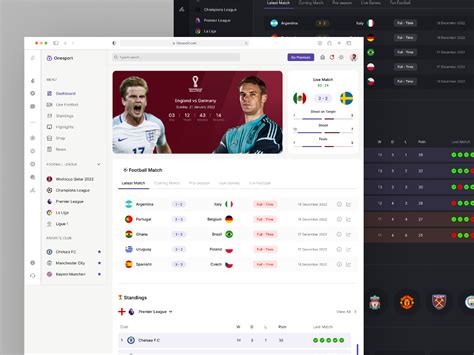 Football Club Group Member Dashboard felület
