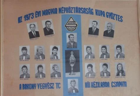 Németh Gábor és a Bakony Vegyész TC csapata az 1983-as MNK győzelemkor