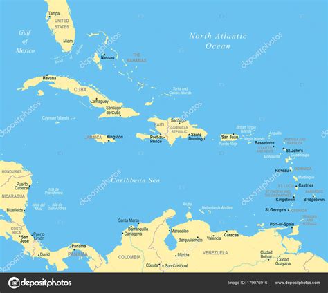 térkép karibi-szigetek