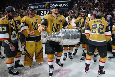 A Vegas Golden Knights a Stanley Kupa győzelem ünneplése