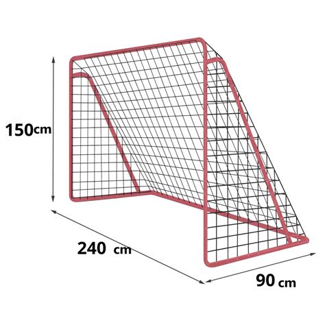 A nagypályás futballkapu méretrajza