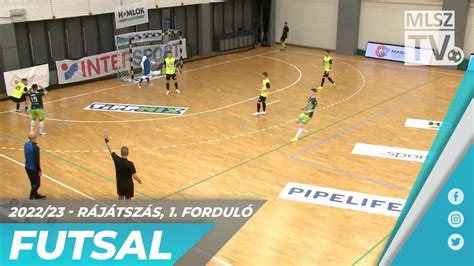 Haladás Futsal játékosok örülnek egy gólnak