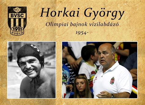 Horkai György fiatalon, vízilabdázás közben