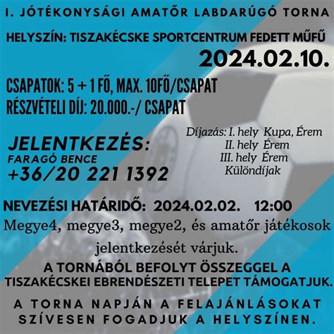 Jótékonysági labdarúgó torna logó vagy illusztráció