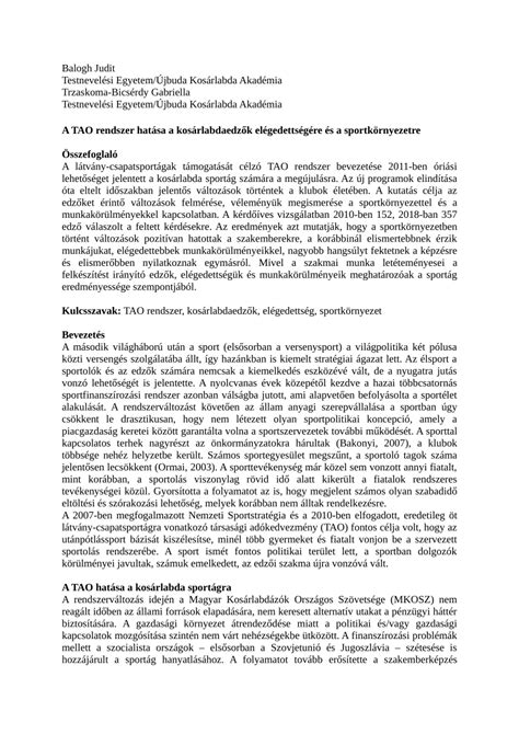 A TAO rendszer célja és működése