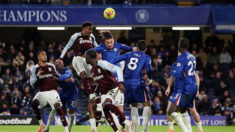 A Chelsea és az Aston Villa első félidei labdabirtoklási statisztikája