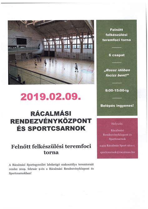 Légifelvétel a Rácalmási Sportcsarnokról és a környező sportpályákról