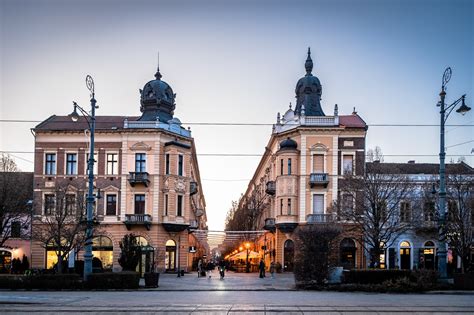 Debrecen látképe naplementében