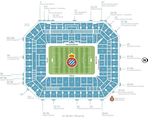 RCDE Stadium külső nézet