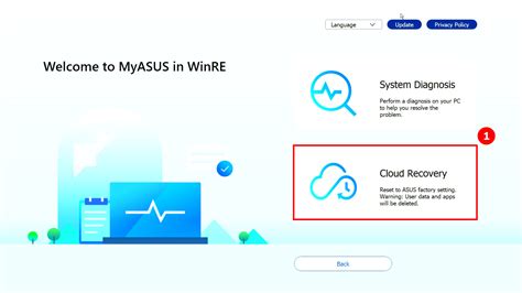 ASUS Cloud Recovery letöltési folyamat