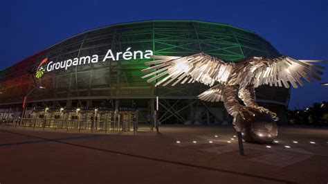 A Groupama Aréna légifelvétele mérkőzés közben