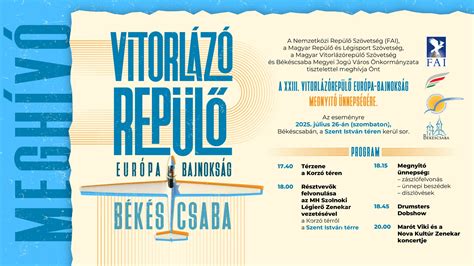 Vitorlázórepülő Európa-bajnokság nyitóünnepség Békéscsabán
