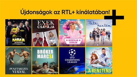 Az RTL+ streamingplatform kezelőfelülete és a meccsválasztási lehetőségek