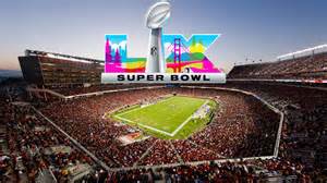 Super Bowl stadion hangulat és amerikai futball játékosok