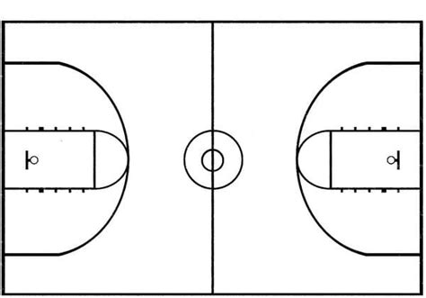 Kosárlabdapálya jelöléseinek diagramja