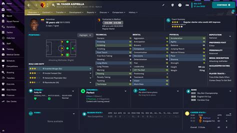 Football Manager játékfelület magyar nyelven