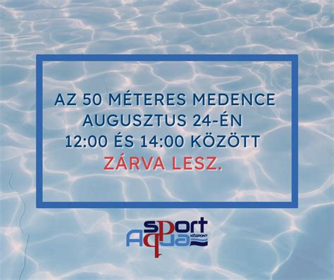 Az Aqua Sportközpont medencéje