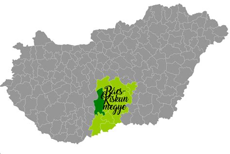 Bács-Kiskun vármegye történelmi térképe