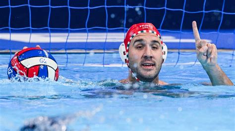 Manhercz Krisztián a belgrádi férfi vízilabda Európa-bajnokság A csoportjának első fordulójában játszott Franciaország - Magyarország mérkőzésen a Belgrade Arenában - Fotó: Czeglédi Zsolt / MTI