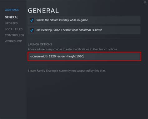 Steam indítási opciók menü