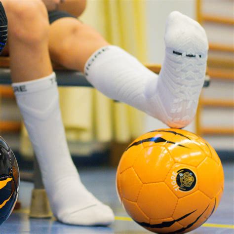Professzionális futball zokni és felszerelés a pályán