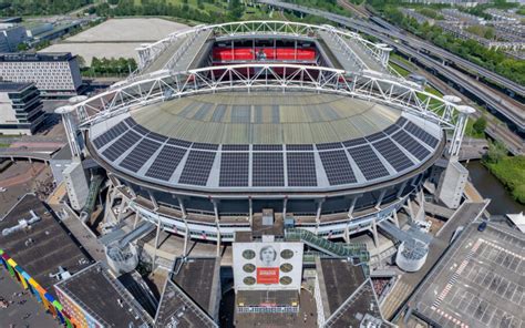 A Johan Cruijff Arena látképe Amszterdamban