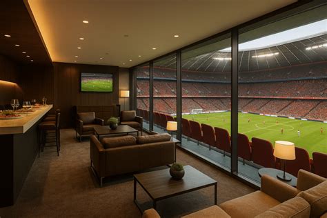 VIP Sky Box belső tér, kilátással a pályára