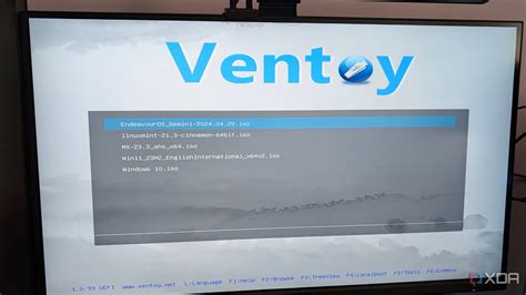 Ventoy boot menüje több ISO-val