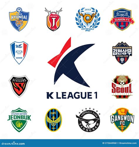 A K League 1 logója és egy stadion képe