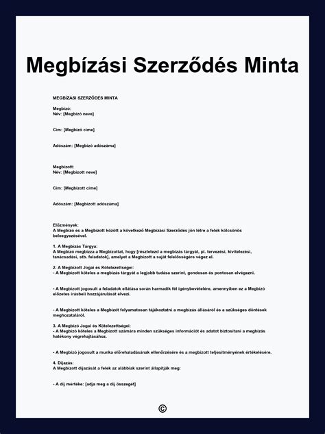 Példa játékosügynöki szerződés felmondására