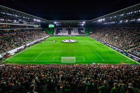 A Groupama Aréna nézői a Ferencváros-Rangers mérkőzésen