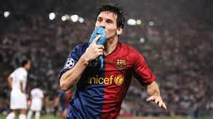 Lionel Messi, a Barcelona legendája gólöröm közben