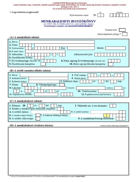 Munkabaleseti jegyzőkönyv dokumentációja