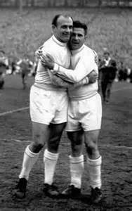 Puskás Ferenc és Alfredo Di Stéfano a Spanyol Kupával