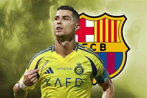Ronaldo a Barcelona mezében, jellegzetes gólörömével