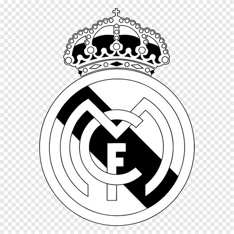 Real Madrid klubpajzs tetoválás fekete-fehér stílusban