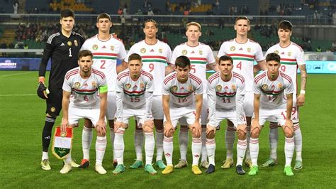 U21-es magyar válogatott öröme
