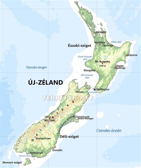Új-Zéland térképe