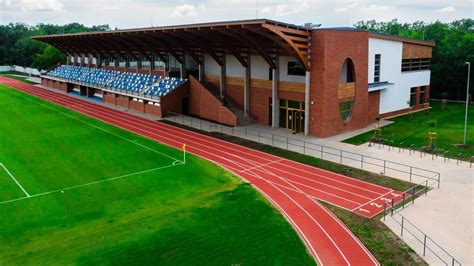 A Karcagi Sporttelep látképe madártávlatból