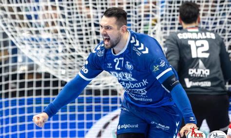 A GETEC Aréna látképe egy EHF Bajnokok Ligája mérkőzés alatt