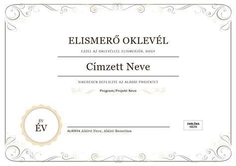 modern oklevél design keretekkel és grafikákkal