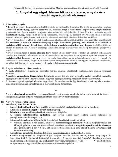 A magyar utánpótlás-nevelés hierarchikus rendszere