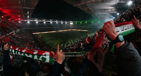 A Legia Warszawa stadionjának belső nézete