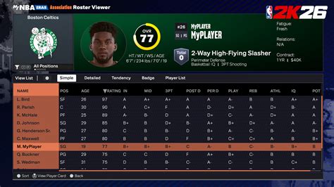 NBA 2K26 MyGM Interface