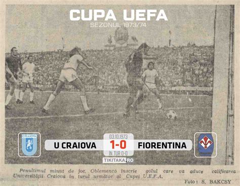 Universitatea Craiova - Fiorentina meccs 1982-ben az UEFA-kupa első fordulójában